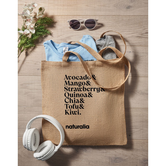 Jute bag with long handles