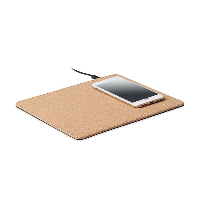Cork Mouse Pad with 15W Wireless Charger