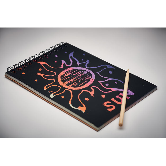 Ring Kraft Scratching Paper Notebook
