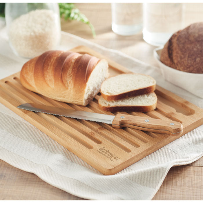 Bread Board & Knife Set, Bamboo