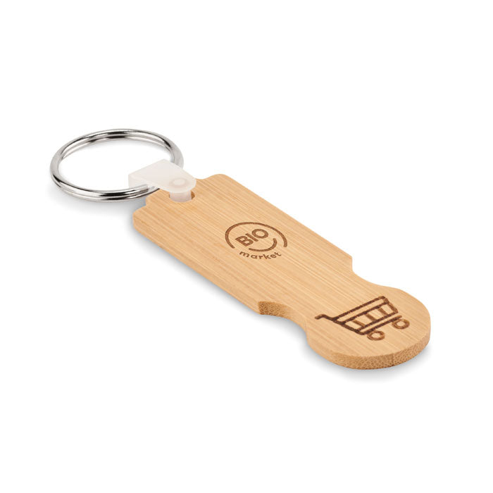 Bamboo key ring, Euro token
