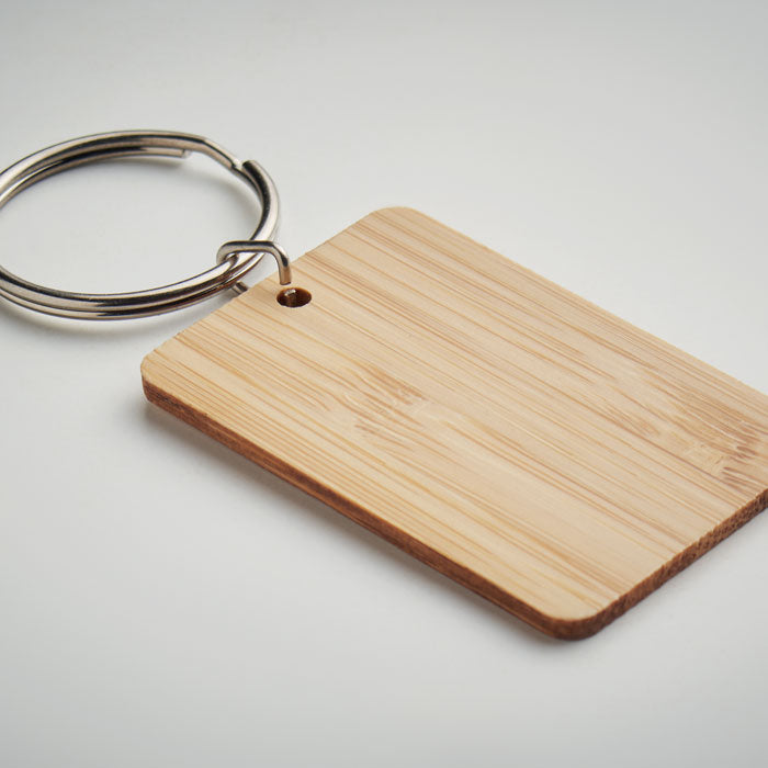 Bamboo key ring, Rectangular