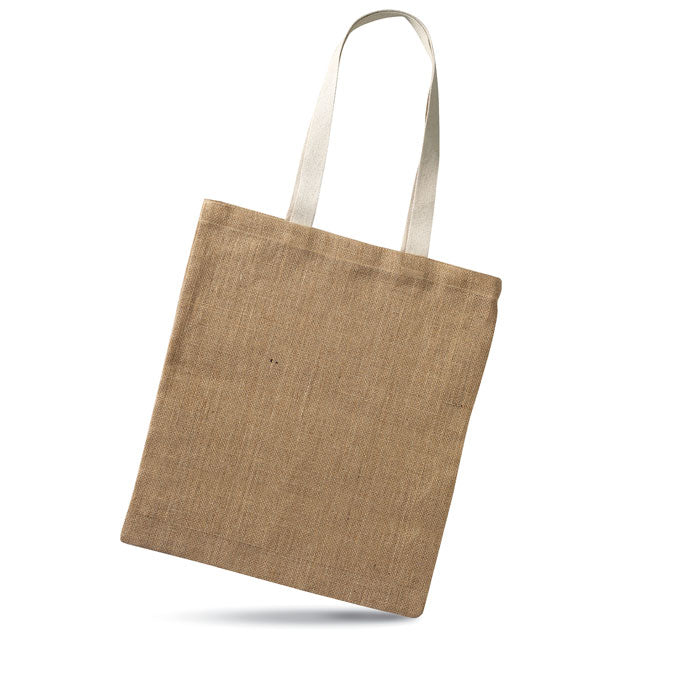 Jute bag, cotton handles