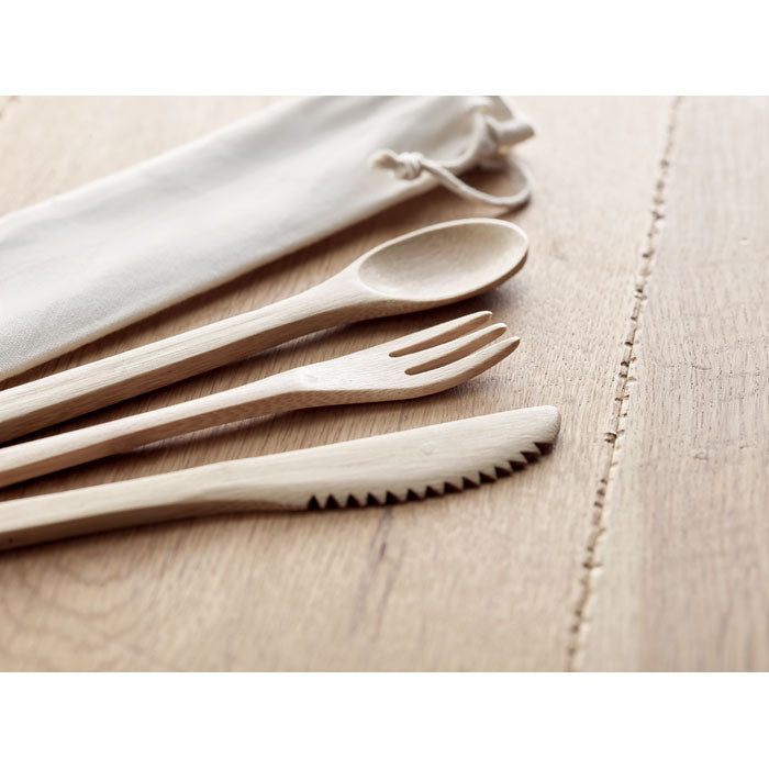 Cutlery Set, Re-usable Bamboo