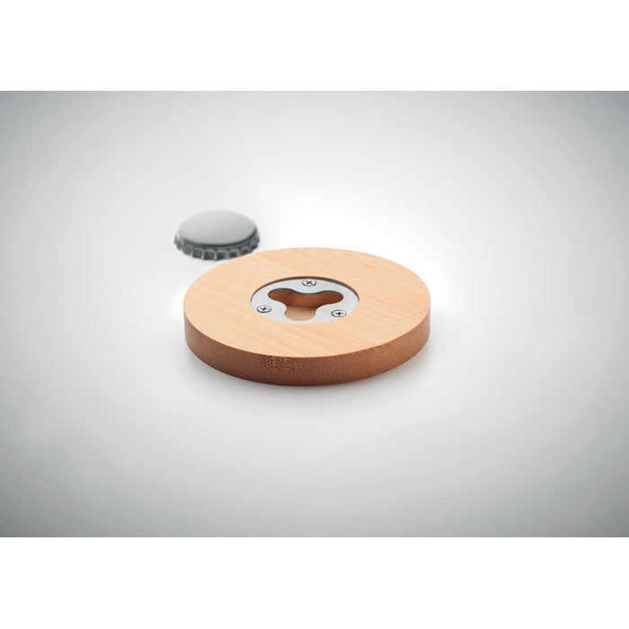 Bamboo Bottle Opener, Coaster Function