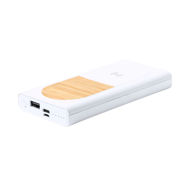 USB akupank koos juhtmevaba laadijaga. PLA-plastikust