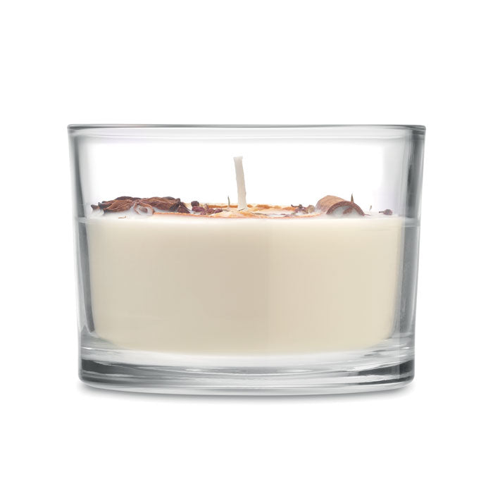 Candle, Plant based wax with dried flowers and fruits