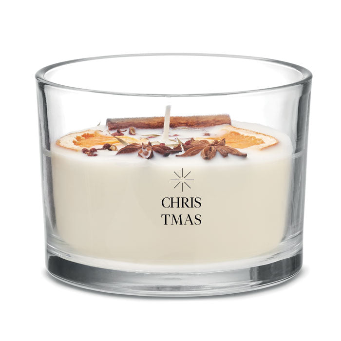 Candle, Plant based wax with dried flowers and fruits