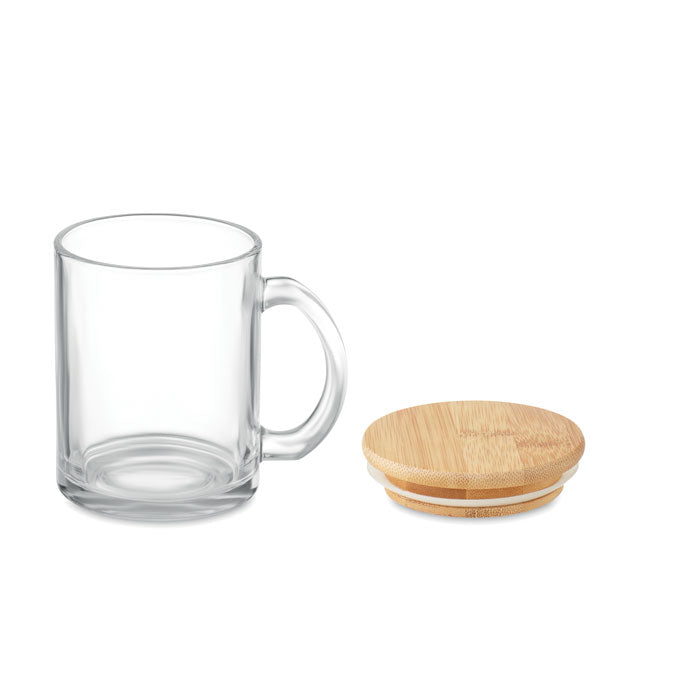 Mug, Recycled Glass With Bamboo Lid