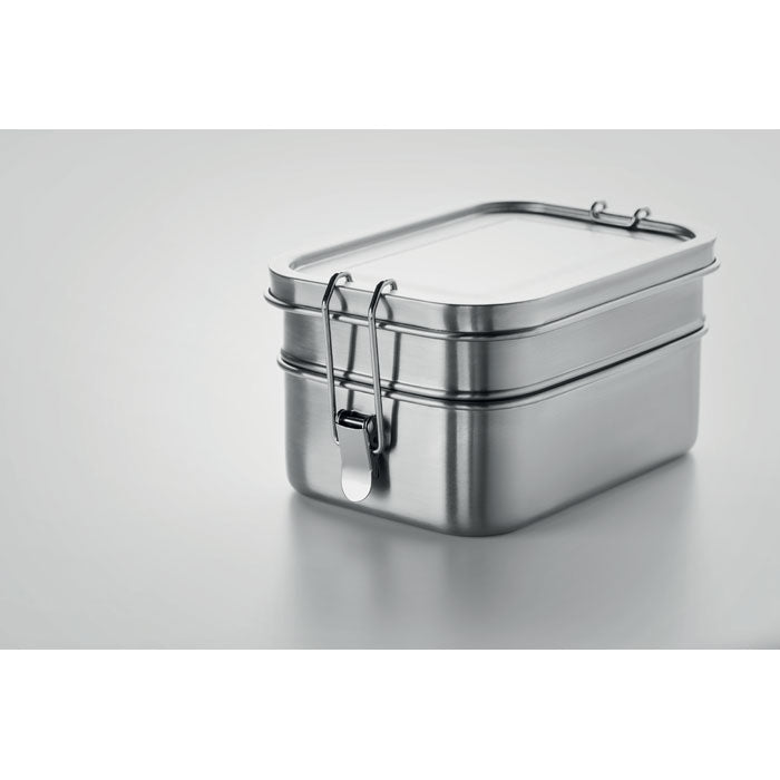 Lunchbox with 2 Compartments, Stainless Steel