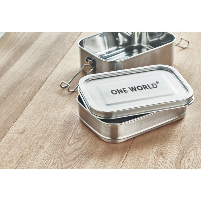 Lunchbox with 2 Compartments, Stainless Steel