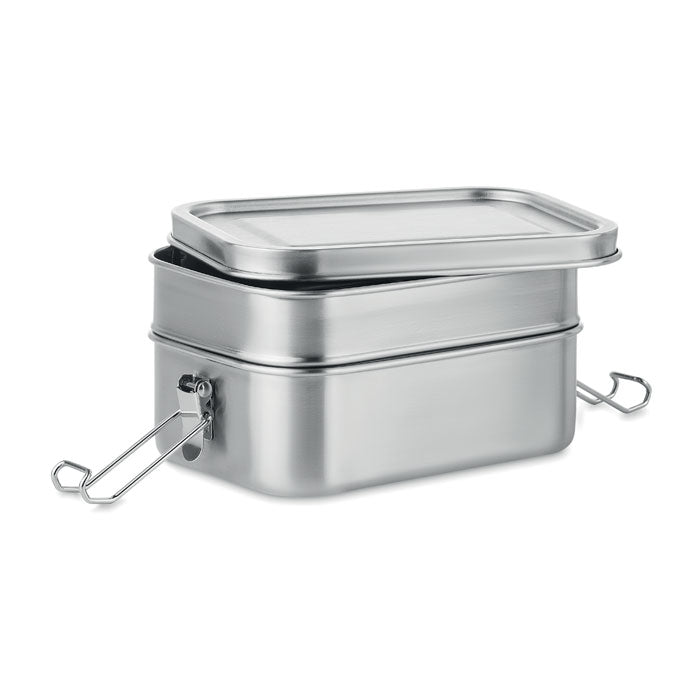 Lunchbox with 2 Compartments, Stainless Steel