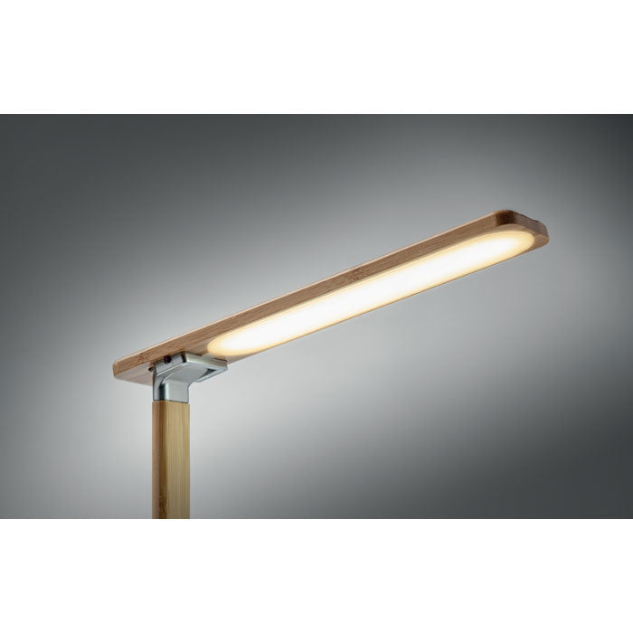 Foldable Bamboo Desk Lamp, Wireless Charging