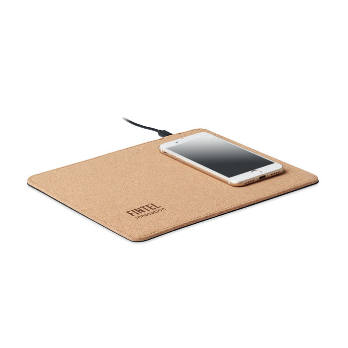 Cork Mouse Pad with 15W Wireless Charger