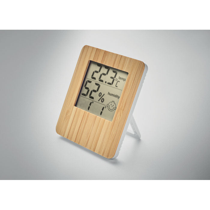Multi-functional thermometer, with bamboo front