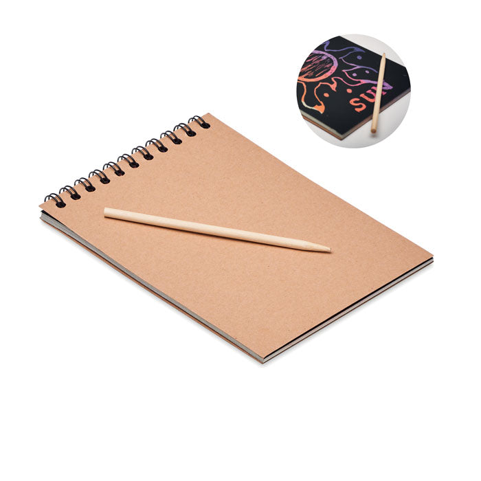 Ring Kraft Scratching Paper Notebook