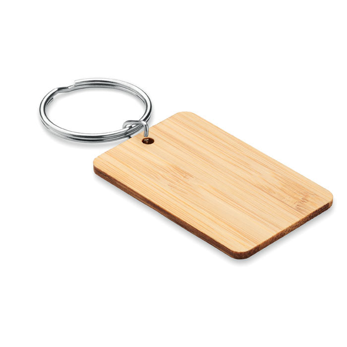 Bamboo key ring, Rectangular