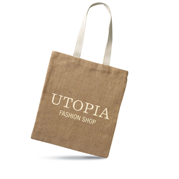 Jute bag, cotton handles