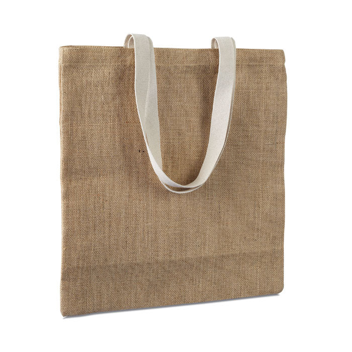 Jute bag, cotton handles