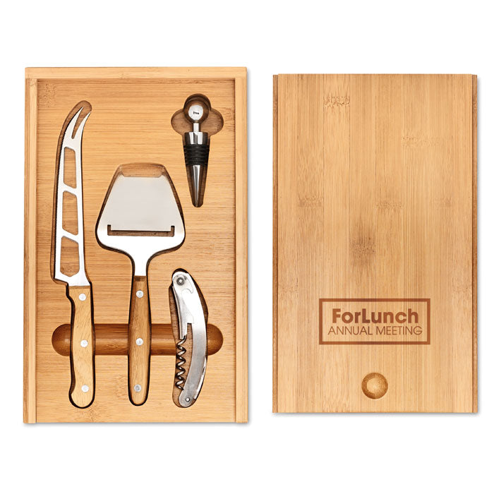 Cheese & Wine Set, Bamboo