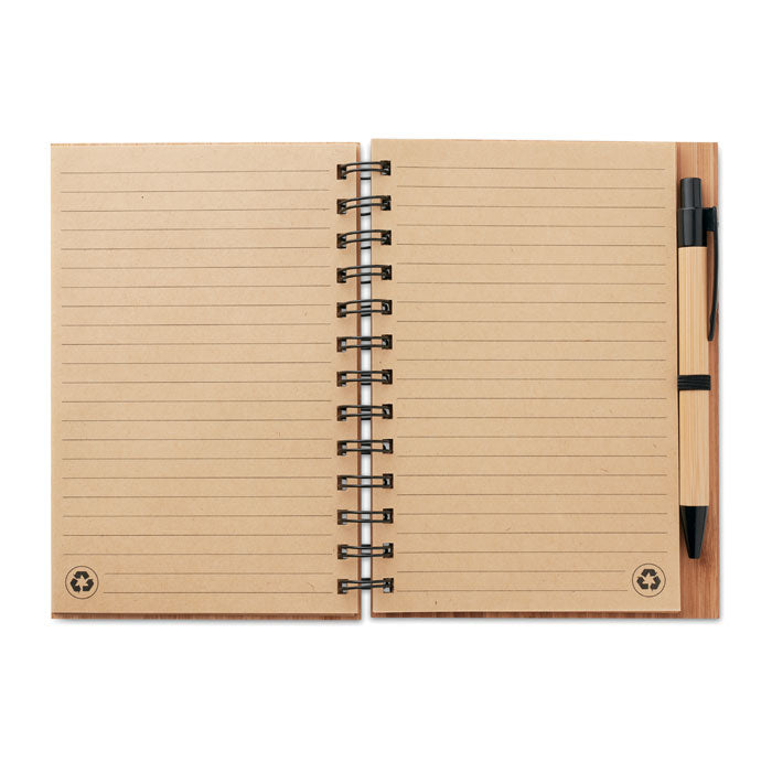 Bamboo Cover Notebook with Matching Pen