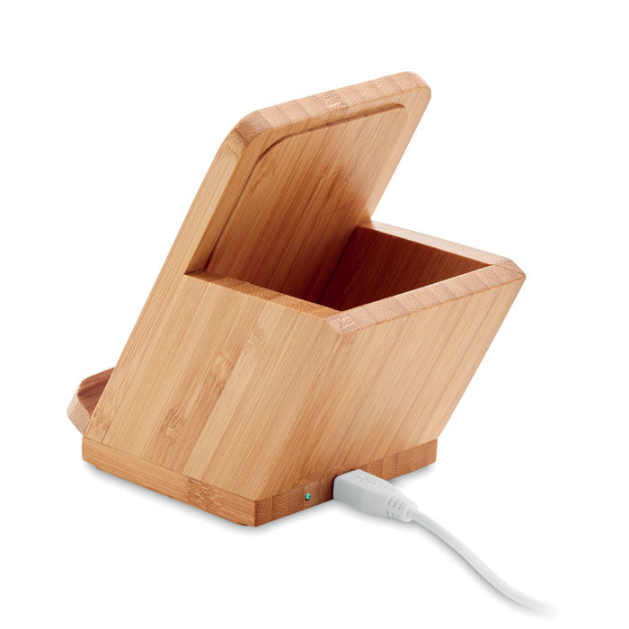 Wireless charger, bamboo casing