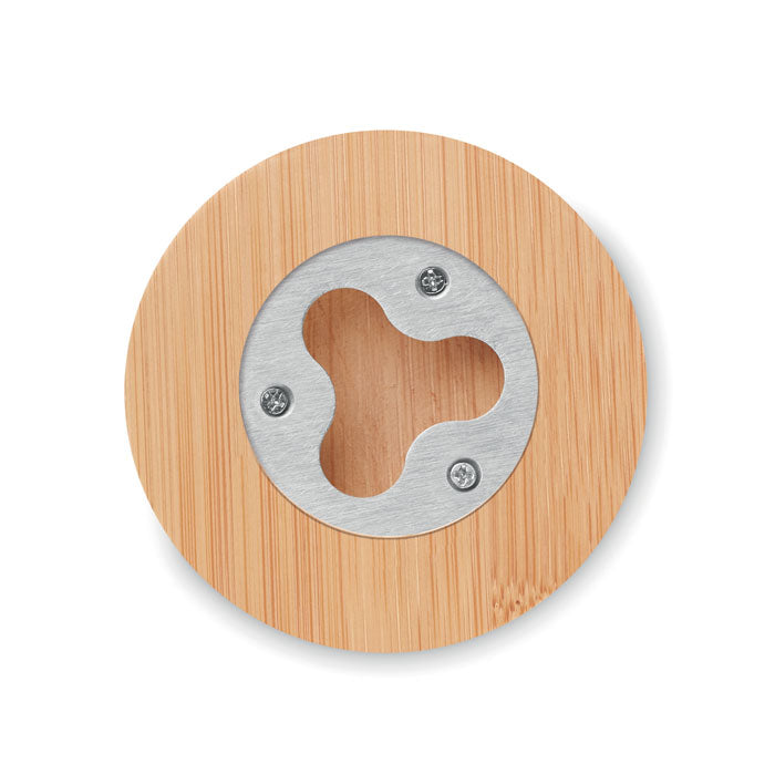 Bamboo Bottle Opener, Coaster Function