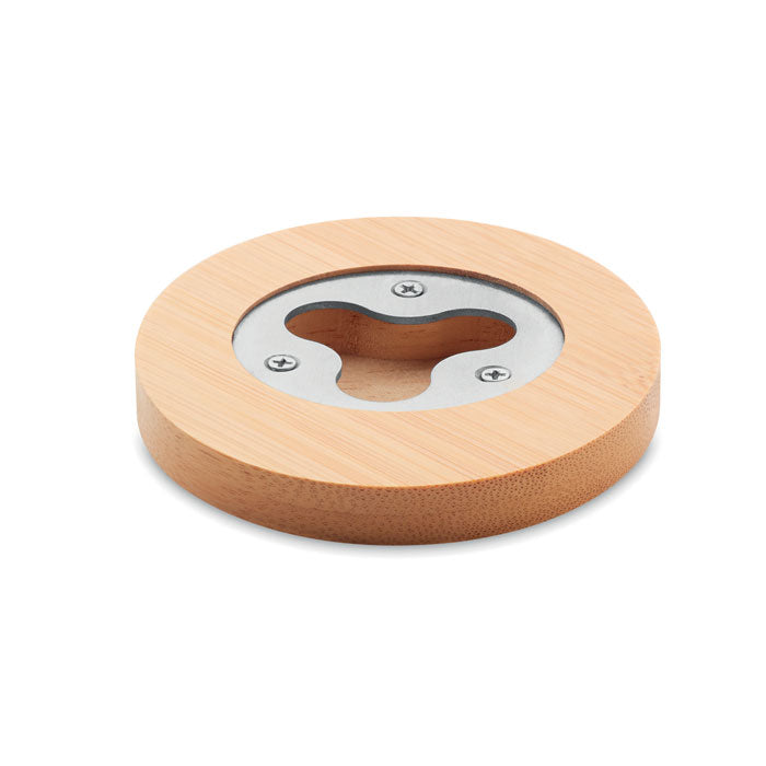 Bamboo Bottle Opener, Coaster Function
